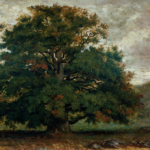 Théodore Rousseau, Un arbre dans la forêt de Fontainebleau, 1840-1849, huile sur papier marouflé sur toile, 40,4×54,2 cm. Victoria and Albert Museum, Londres, Royaume-Uni. Photo © image Victoria and Albert Museum, London.